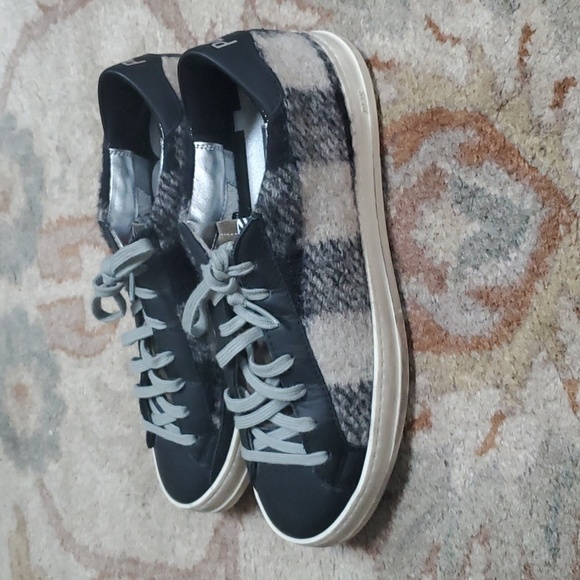 P448 John wool low top sneaker Buffalo check - Picture 3 of 9